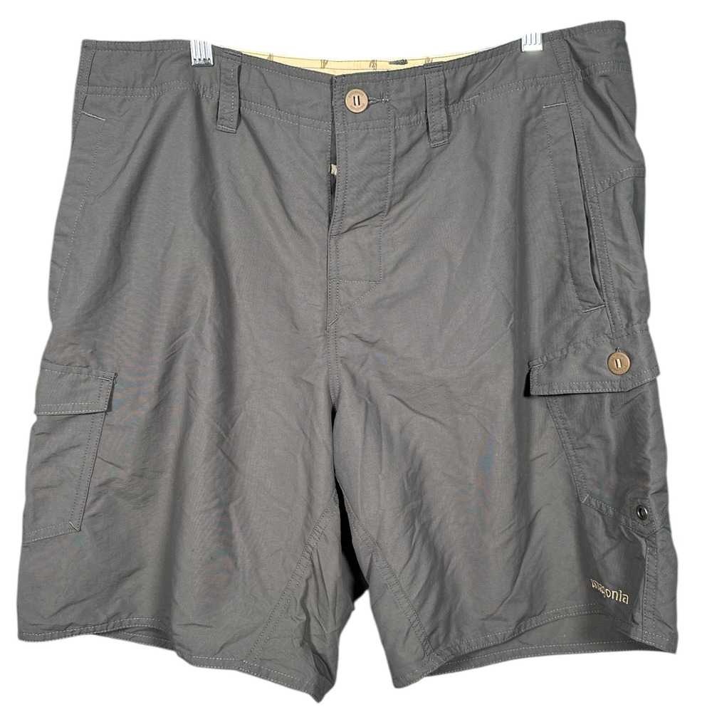 Patagonia Cargo Shorts Mens 36 Grey Nylon Hiking Utility 86650 FA16